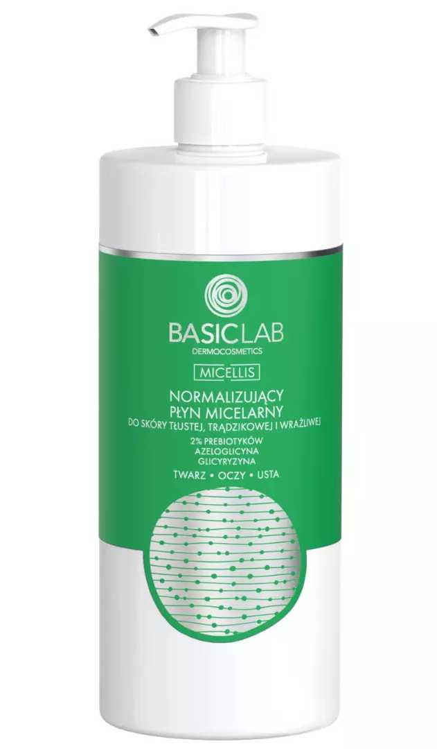 Basiclab - Normalizujący płyn micelarny do skóry tłustej, trądzikowej i wrażliwej 500ml