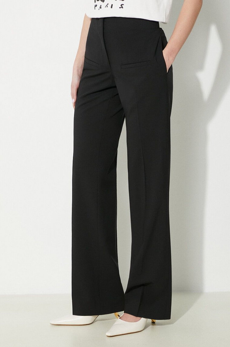 JW Anderson spodnie wełniane Front Pocket Straight Trousers kolor czarny proste medium waist TR0332.PG1321.999