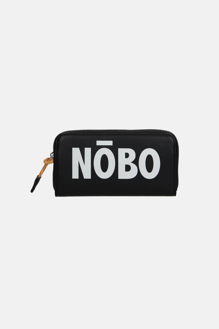 Duży czarny portfel Nobo z białym logo
