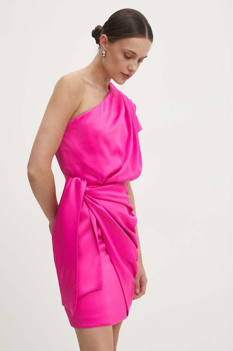 Answear Lab sukienka kolor różowy mini dopasowana