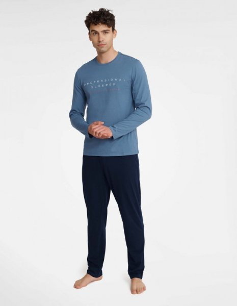 Henderson Insure 40963-55X Niebiesko-Granatowa piżama męska