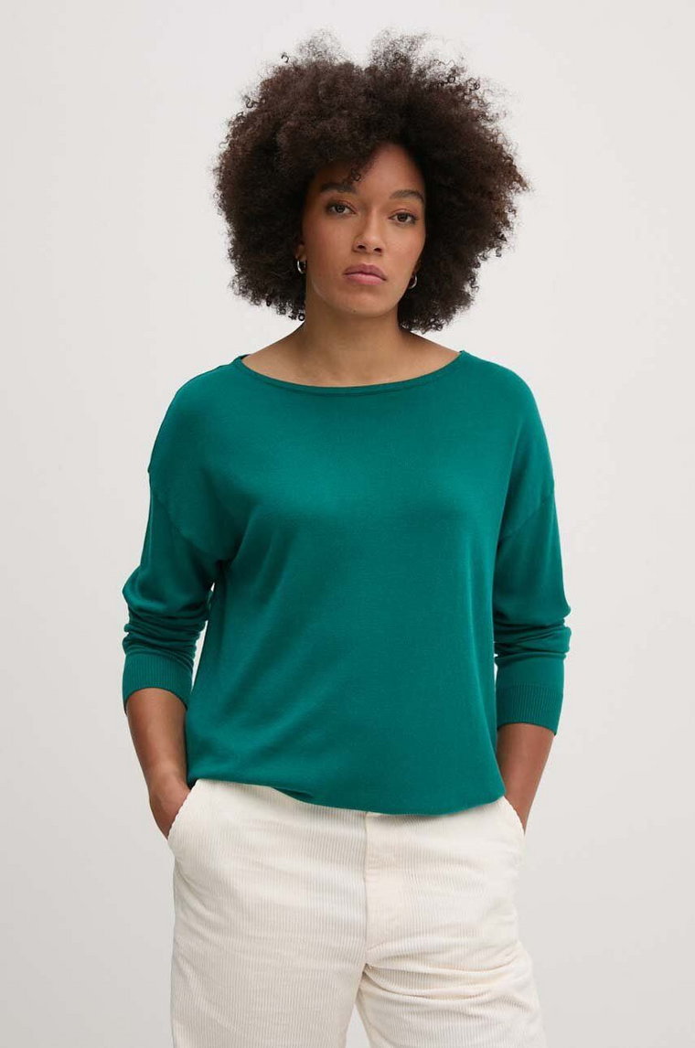 United Colors of Benetton sweter damski kolor zielony lekki 103CD10AV