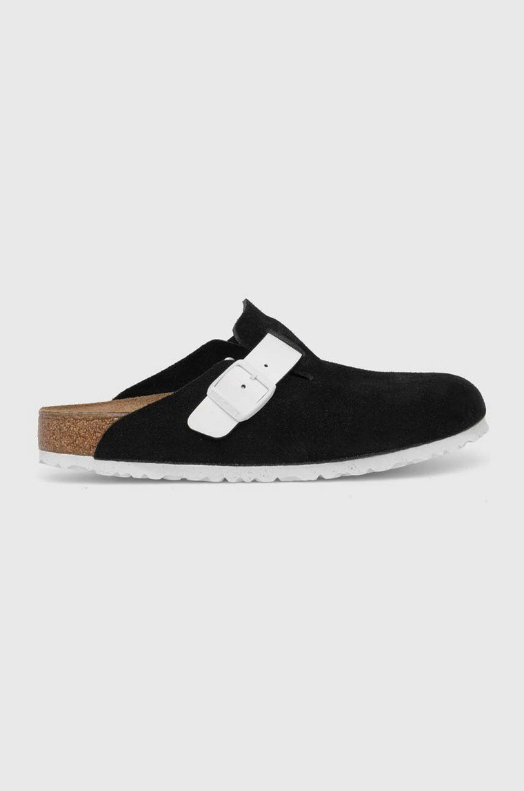 Birkenstock klapki Boston męskie kolor czarny 1025895 1025895-Blk/Wht