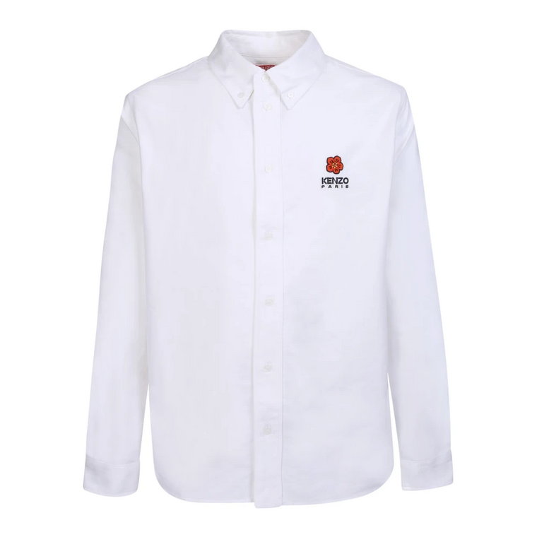 Biała Koszula z Motywem Boke Flower Kenzo