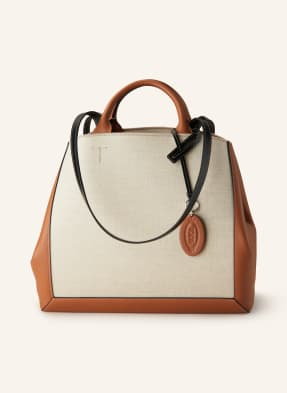 Tod's Torba Shopper Z Saszetką beige