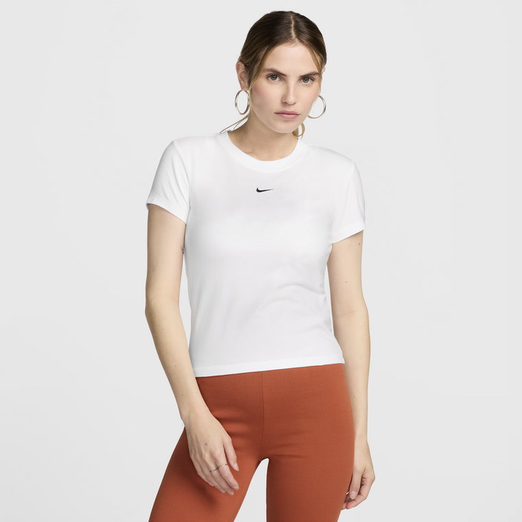 T-shirt damski Nike Sportswear Chill Knit - Brązowy