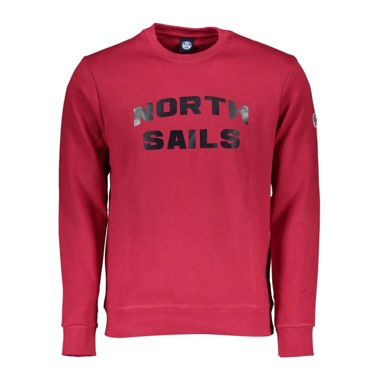 Czerwony Sweter z Nadrukiem Logo North Sails