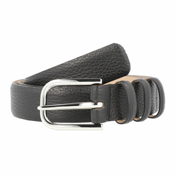 abro Adria Belt Leather black/nickel 105 cm