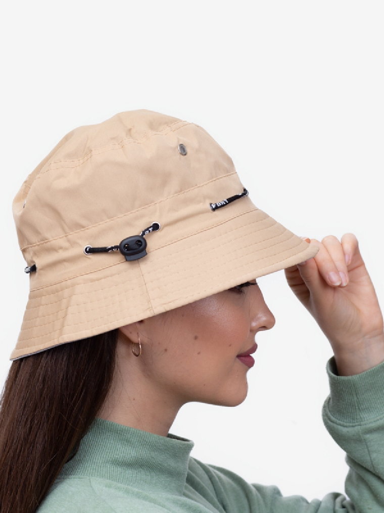 Czapka damska typu bucket hat Shelovet beżowa