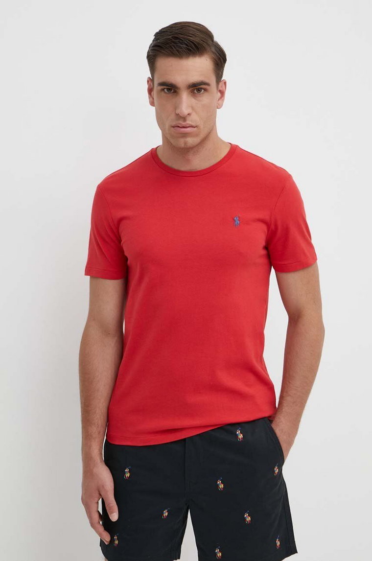 Polo Ralph Lauren t-shirt bawełniany kolor czerwony 710671438