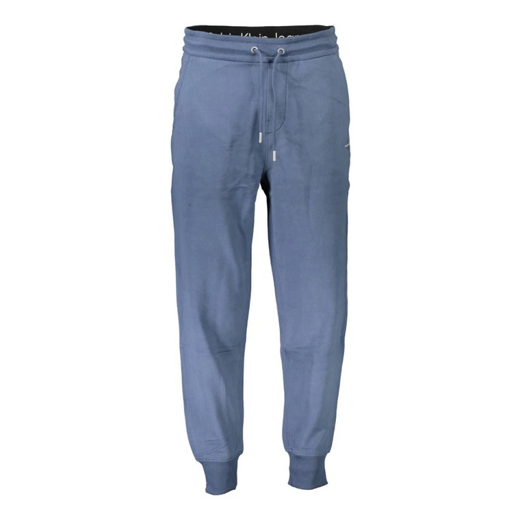 Niebieskie Bawełniane Jeansy & Spodnie z Spodniami Sportowymi Calvin Klein