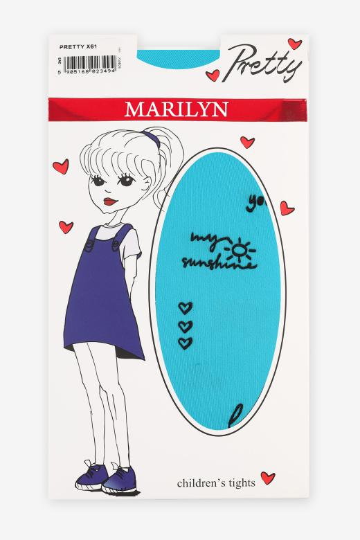 Wzorzyste rajstopy dziecięce z mikrofibry Pretty X61 Marilyn