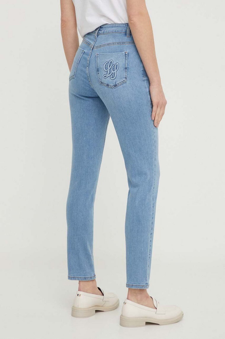 Luisa Spagnoli jeansy damskie kolor niebieski