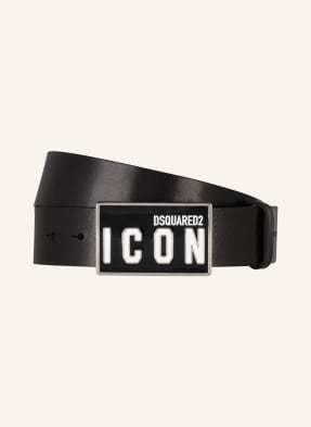 dsquared2 Pasek Skórzany Icon schwarz