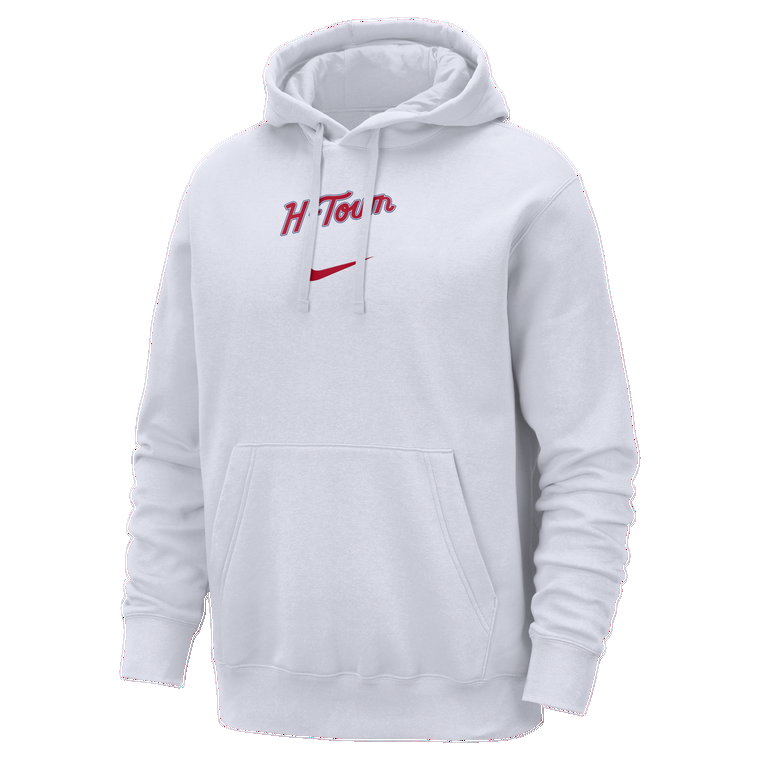 Męska bluza z kapturem Nike NBA Houston Rockets Club Fleece City Edition - Biel