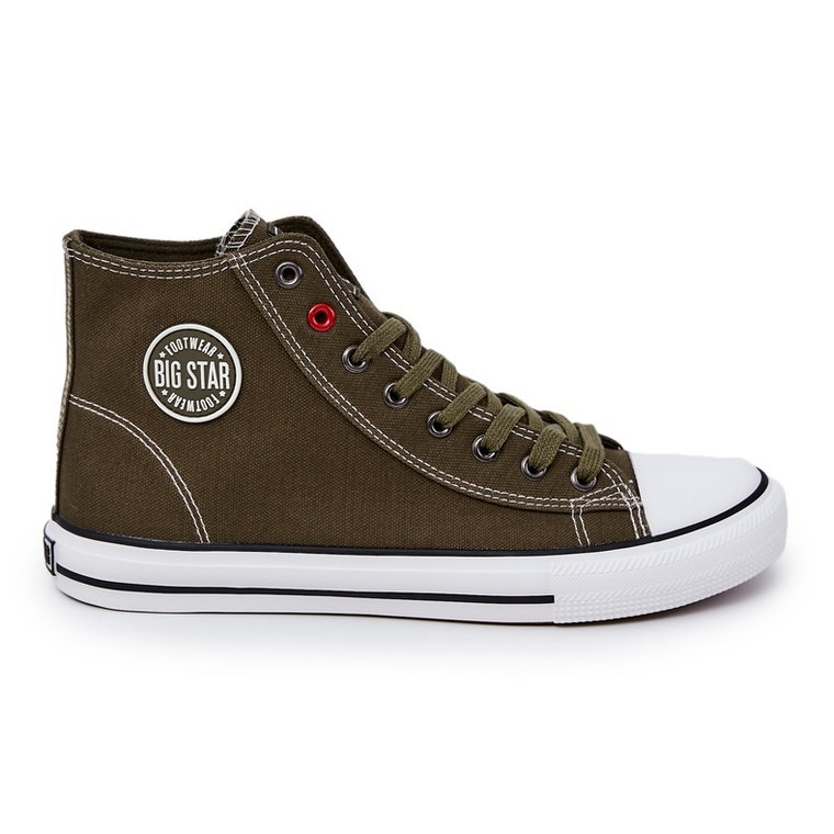 Męskie Wysokie Trampki Big Star JJ174387 Khaki