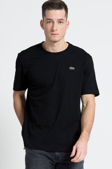Lacoste T-shirt TH7618 kolor czarny gładki