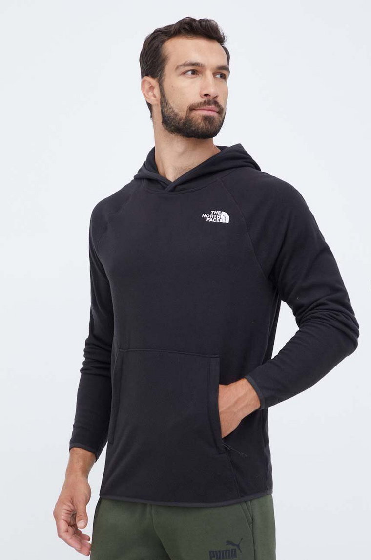 The North Face bluza męska kolor czarny z kapturem z aplikacją NF0A855ZJK31