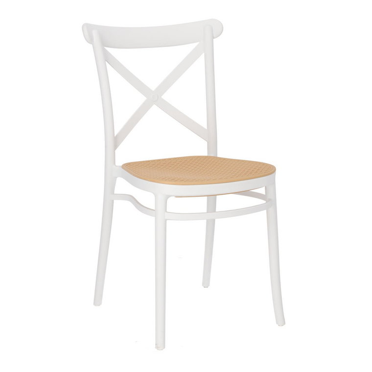 Krzesło Moreno białe z tworzywa