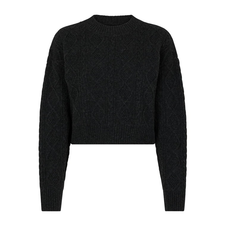 Cropped Jersey Eliette Crew Neck - Phantom Samsøe Samsøe