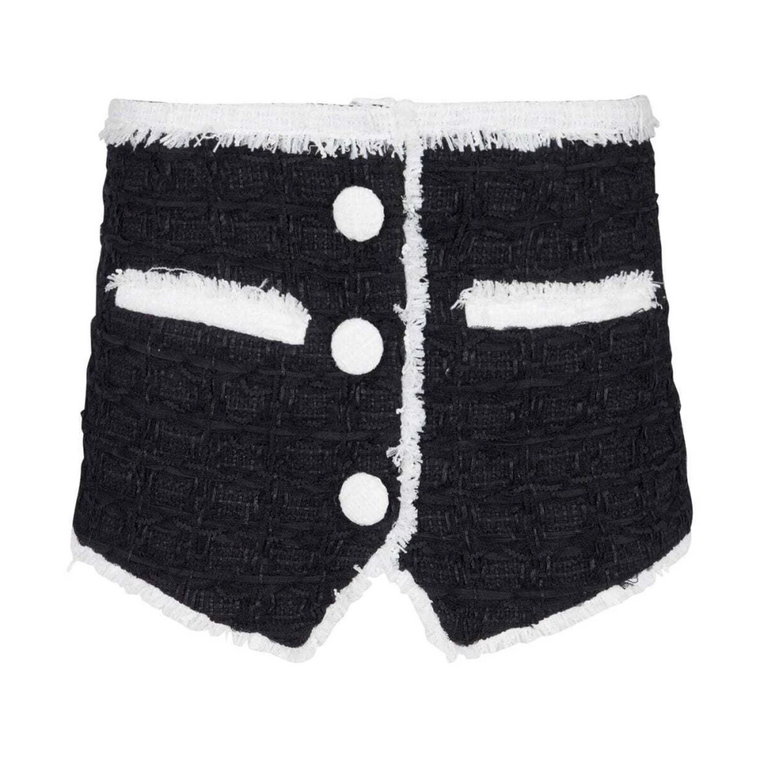 Designer Tweed Mini Spódnica Balmain