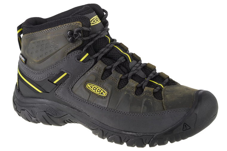 Keen Targhee III Mid WP 1026861, Męskie, Zielone, buty trekkingowe, skóra licowa, rozmiar: 42,5