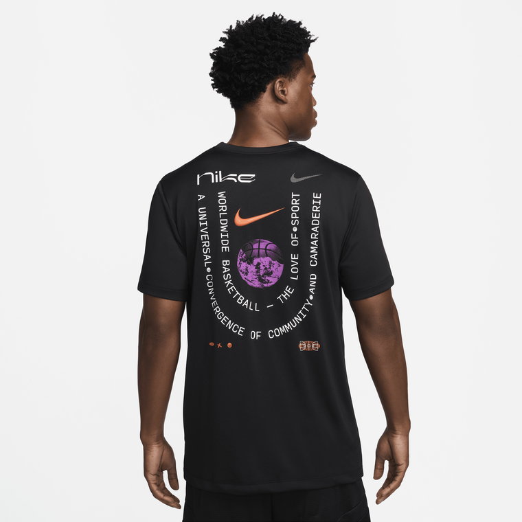Męski T-shirt do koszykówki Dri-FIT Nike - Czerń