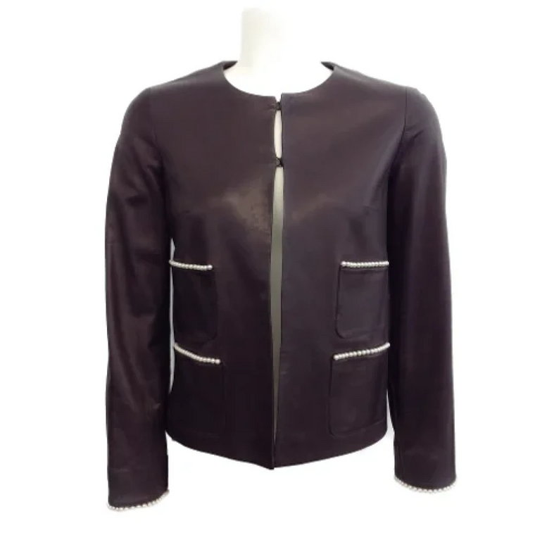 Pre-owned Leather outerwear Chanel Vintage