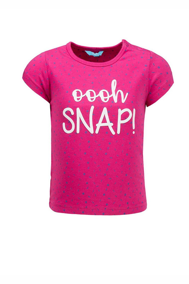 T-shirt dziewczęcy, różowy, Oh snap!, Lief