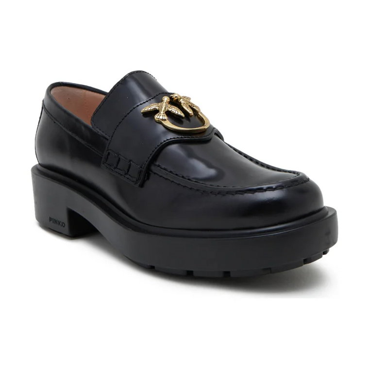 Pinko Skórzane loafersy TINA