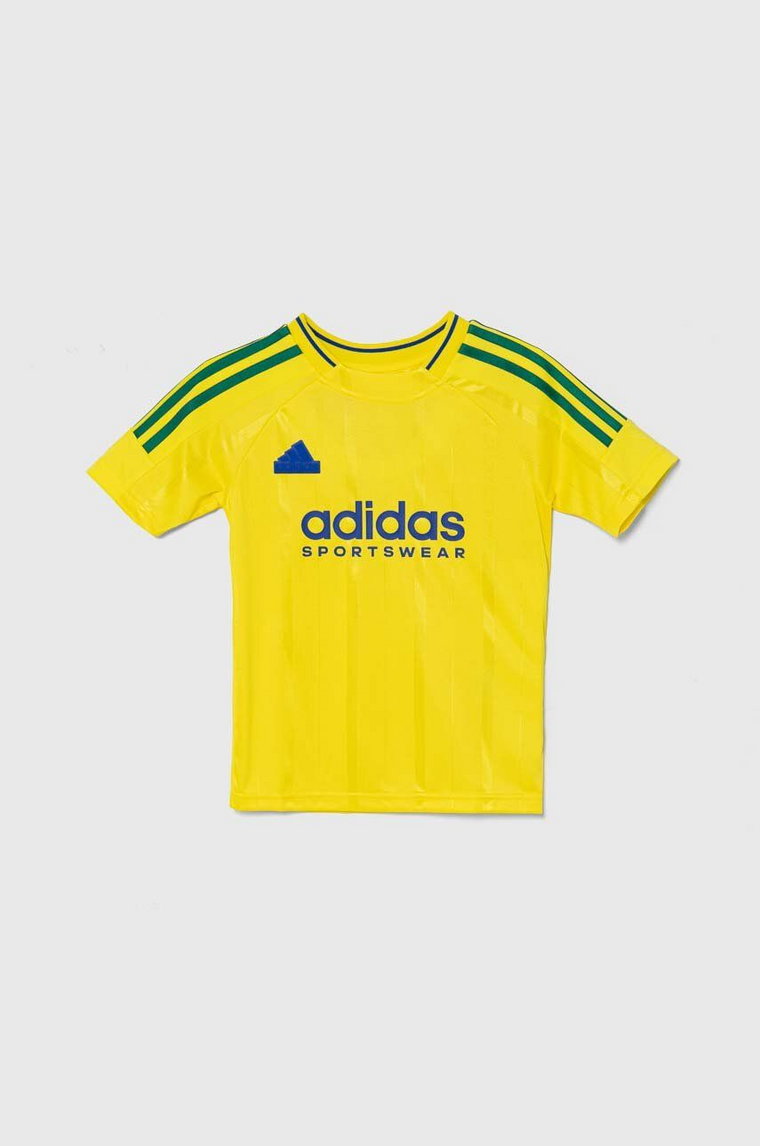 adidas t-shirt dziecięcy J NP TEE kolor żółty z aplikacją IY0144