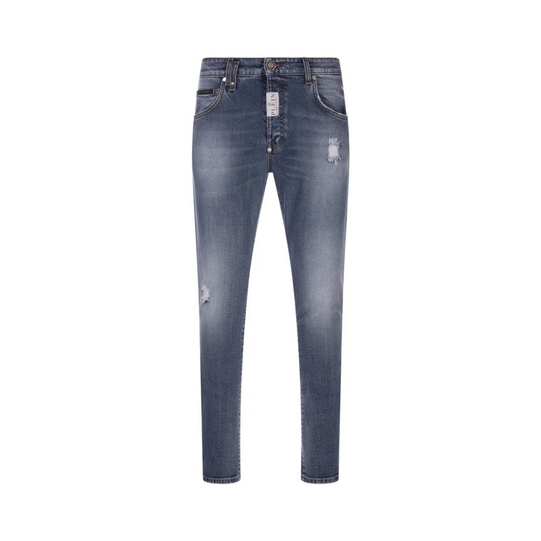 Niebieskie Marlin Slim-Fit Jeans Philipp Plein