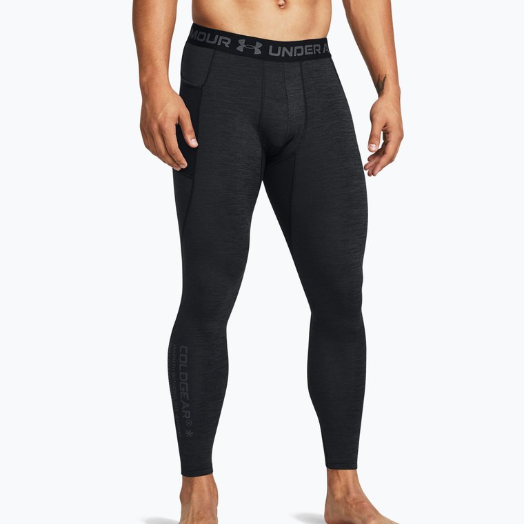 Legginsy treningowe męskie Under Armour ColdGear Twist black/pitch gray