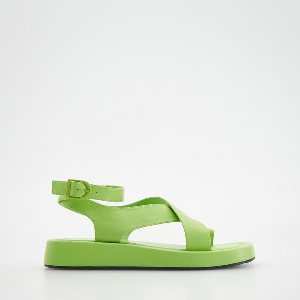 Reserved - Sandały na płaskiej podeszwie - Zielony