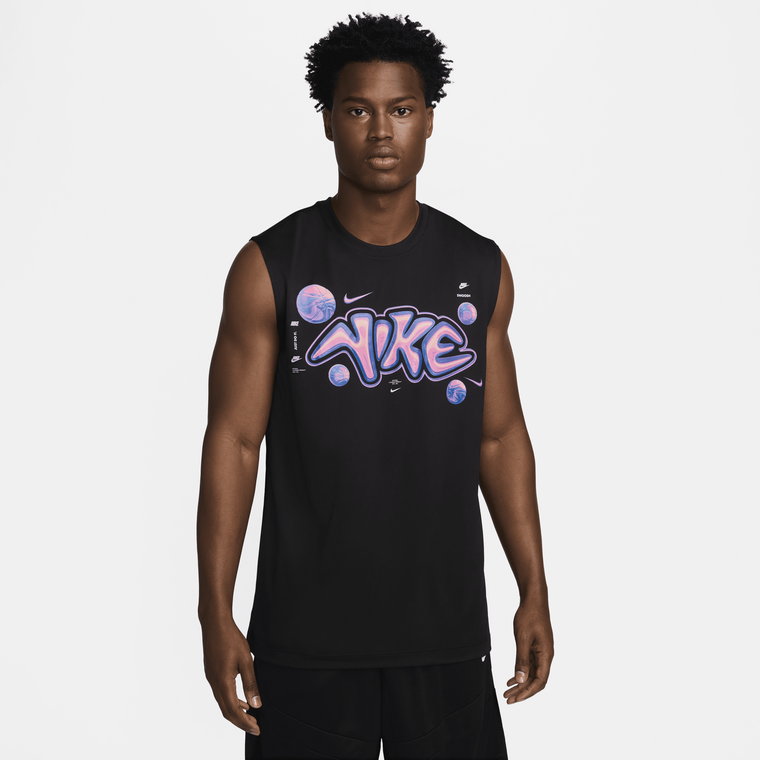 Męska koszulka bez rękawów do koszykówki Dri-FIT Nike - Niebieski