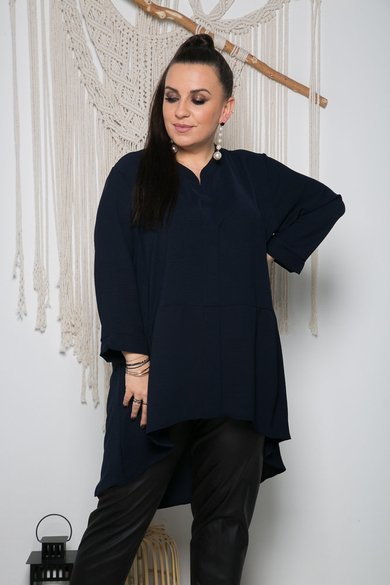 Granatowa Koszula AGILE Plus Size