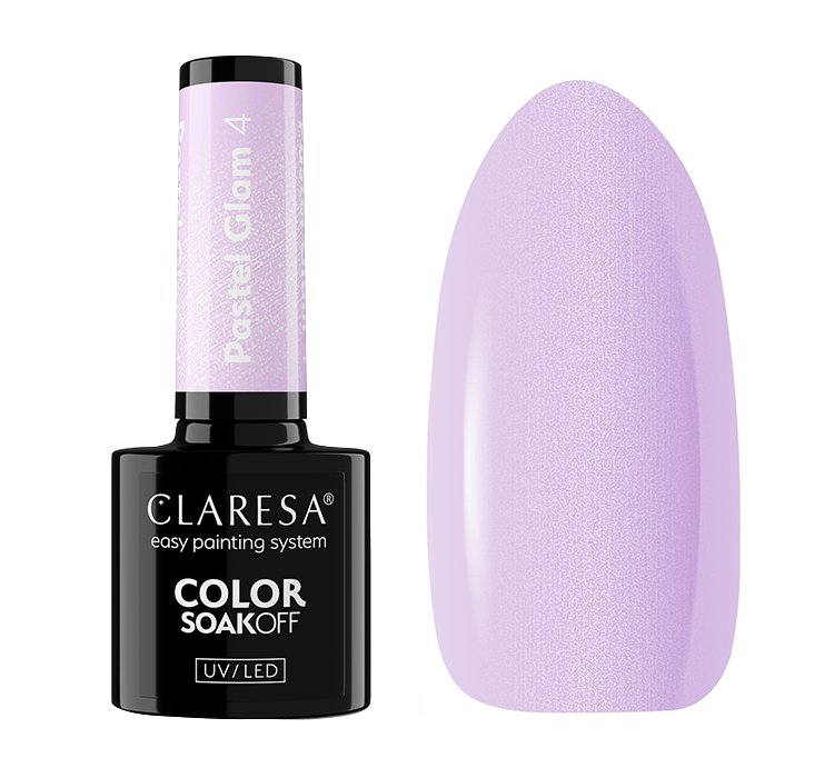 CLARESA SOAK OFF LAKIER HYBRYDOWY PASTEL GLAM 4 5G