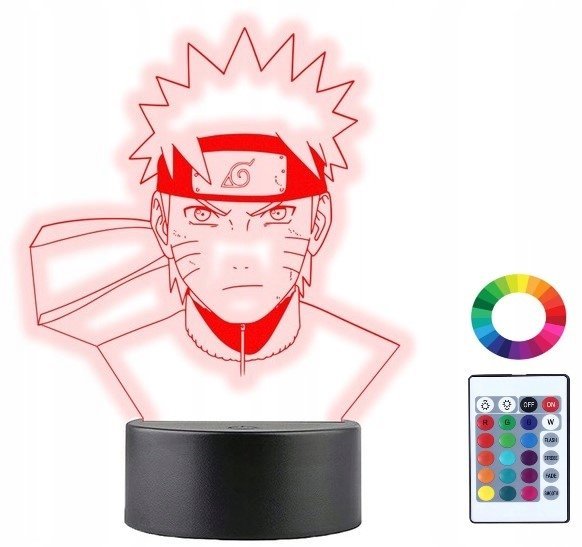 Lampka Nocna 3D Led Naruto Anime Grawer Prezent