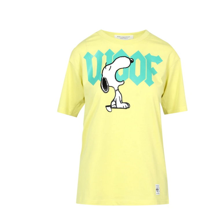 Snoopy Print Oversized T-shirt Philosophy di Lorenzo Serafini