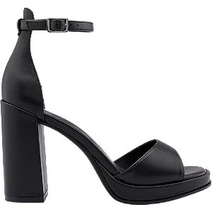 Czarne sandały catwalk na wysokim obcasie - Damskie - Kolor: Czarne - Rozmiar: 40