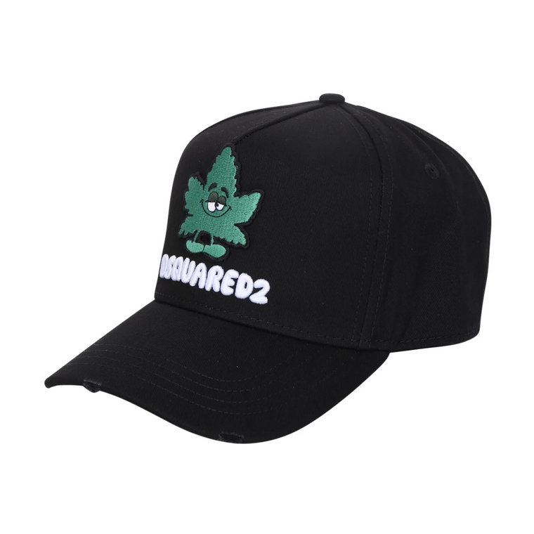 Ikoniczna czapka baseballowa z haftowanym logo Dsquared2