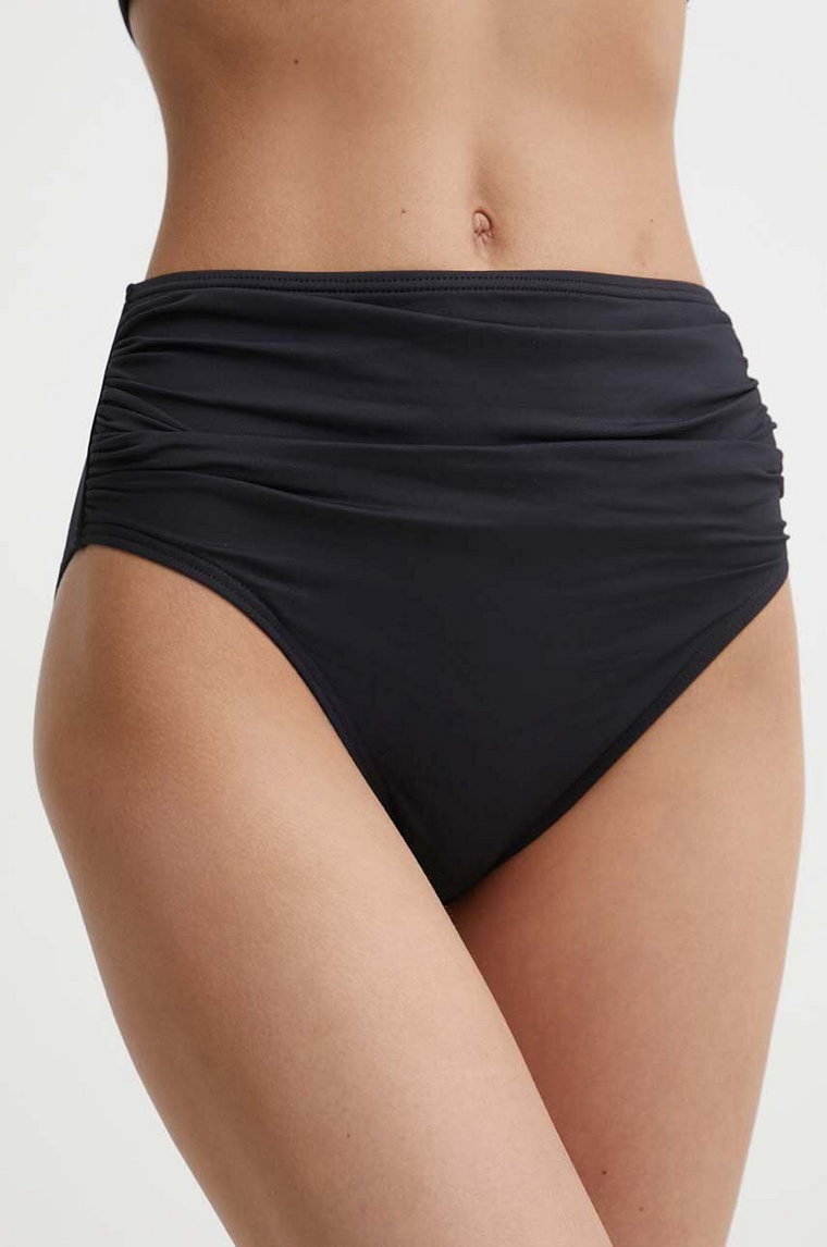 MICHAEL Michael Kors figi kąpielowe HIGH WAIST BOTTOM kolor czarny MM2R259