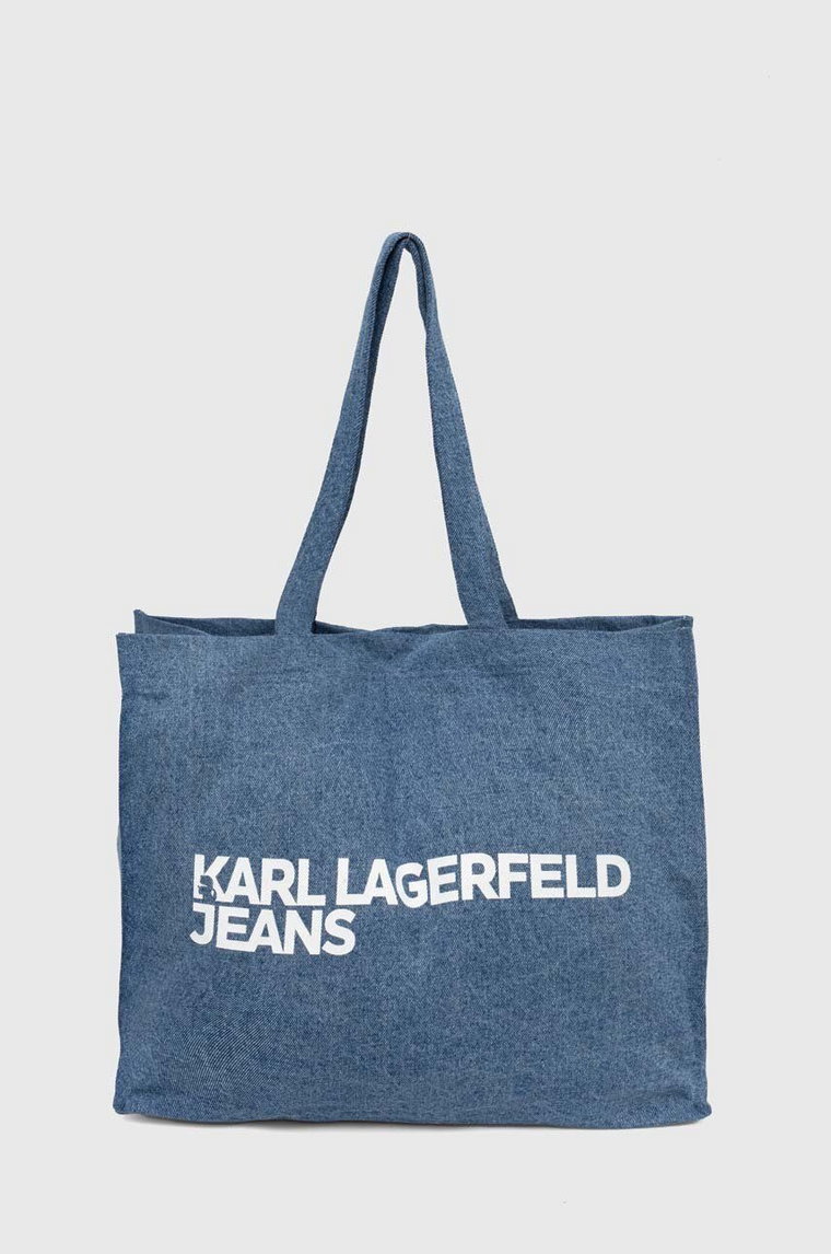 Karl Lagerfeld Jeans torebka jeansowa kolor niebieski 245J3052