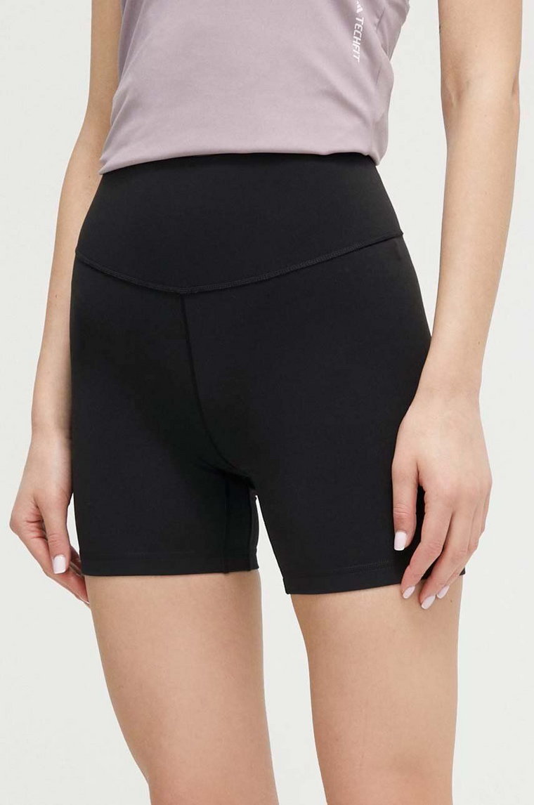 adidas Performance szorty treningowe All Me kolor czarny gładkie high waist IL7325