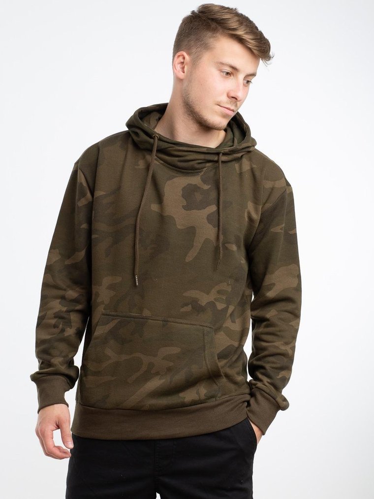 Bluza Z Kapturem Urban Classics TB1781 Oliwkowa Camo