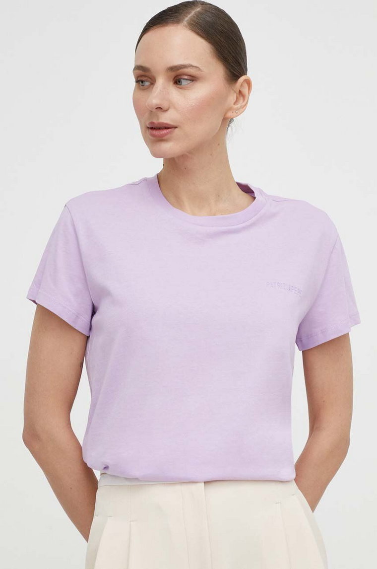 Patrizia Pepe t-shirt bawełniany damski kolor fioletowy 2M4373 J111