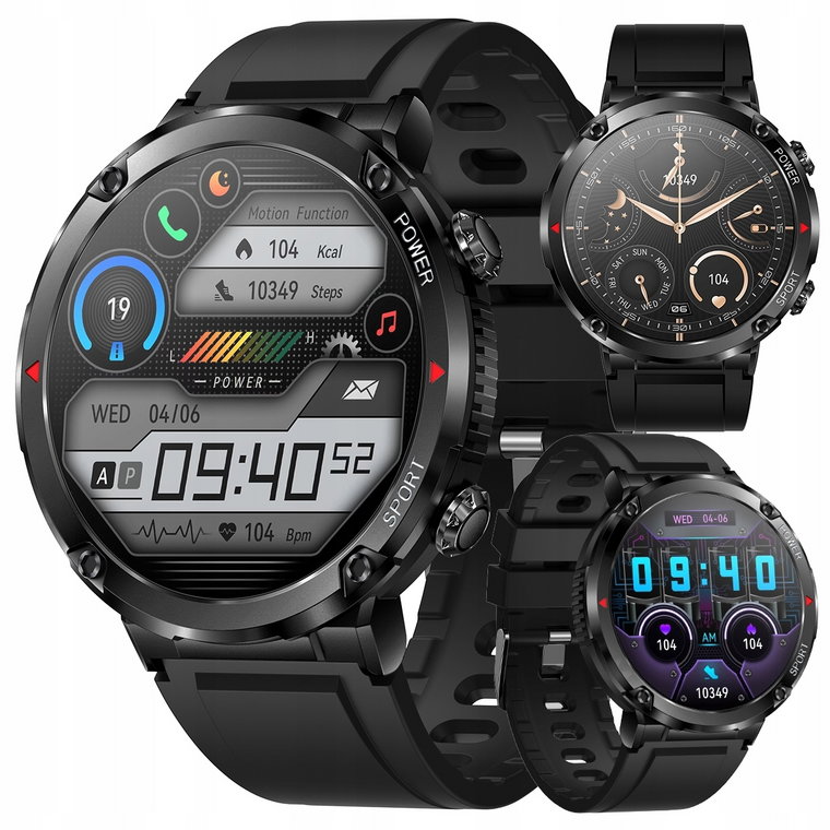 Zegarek Smartwatch Męski 400x400 Rozmowy Duża Bateria 600 Mah Menu Pl
