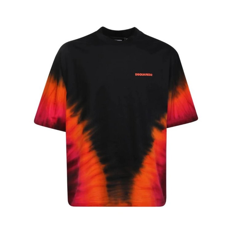 Kolorowy T-shirt Tie Dye Dsquared2