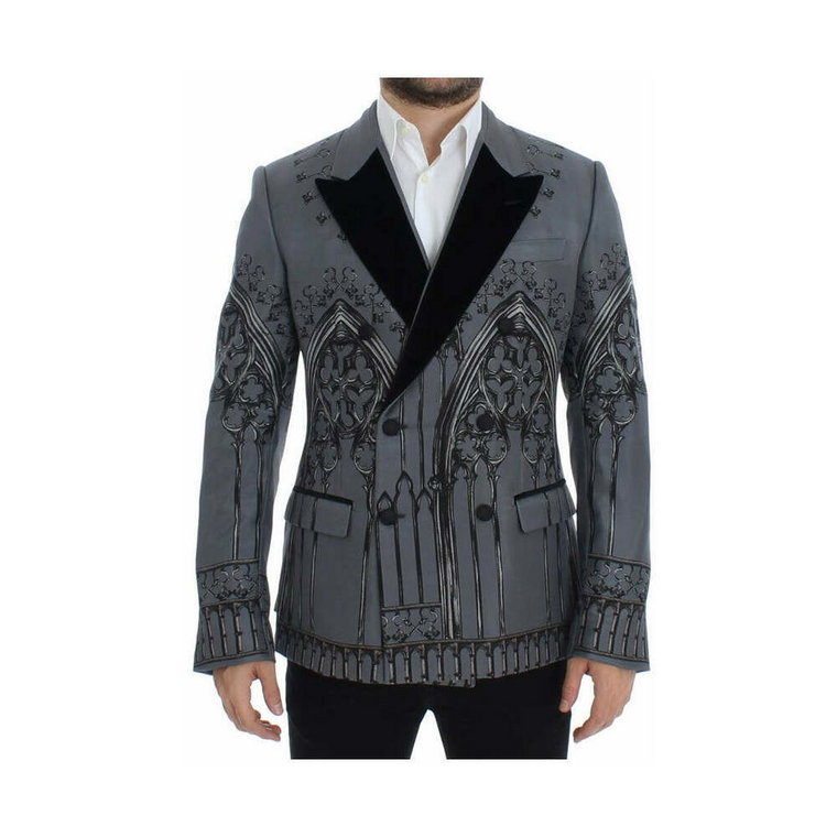 Silk Knight Two Button Blazer Dolce & Gabbana