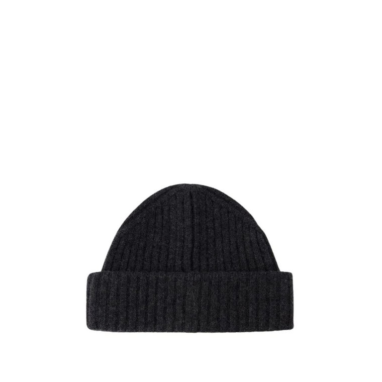 Cashmere Chunky Brim Beanie - Ciemnoszary TotêMe